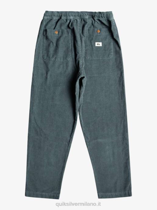 esso Quiksilver uomini pantaloni di velluto a coste incrociatore da spiaggia lavagna scura HTZR921