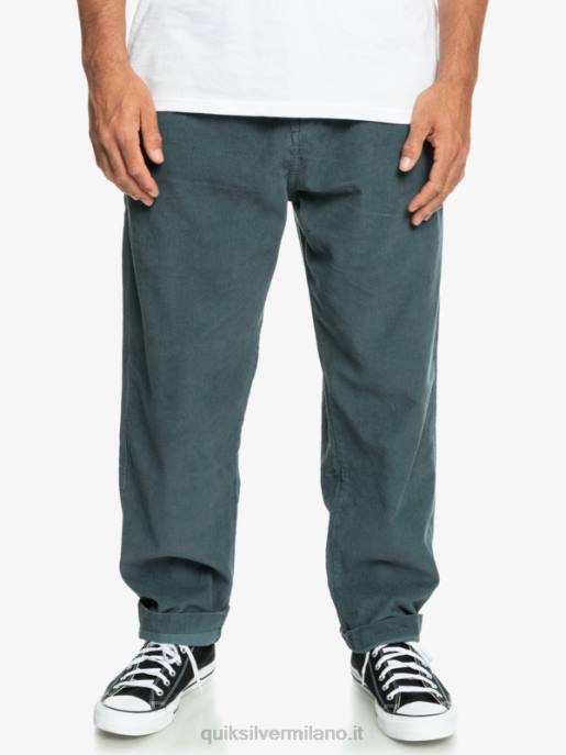 esso Quiksilver uomini pantaloni di velluto a coste incrociatore da spiaggia lavagna scura HTZR921