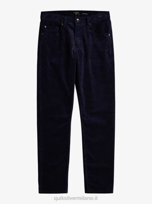 esso Quiksilver uomini pantaloni in velluto a costine con cordino kracker blazer blu scuro HTZR1548
