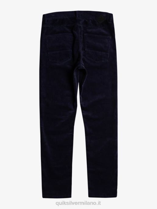 esso Quiksilver uomini pantaloni in velluto a costine con cordino kracker blazer blu scuro HTZR1548