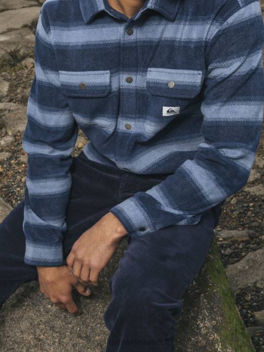 esso Quiksilver uomini pantaloni in velluto a costine con cordino kracker blazer blu scuro HTZR1548