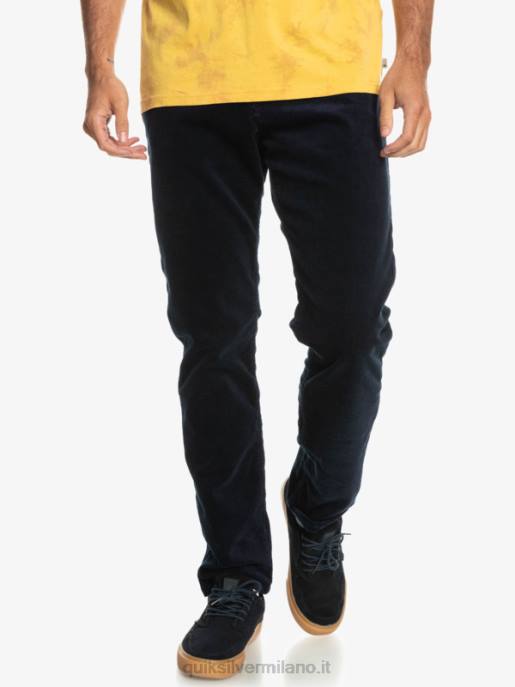 esso Quiksilver uomini pantaloni in velluto a costine con cordino kracker blazer blu scuro HTZR1548