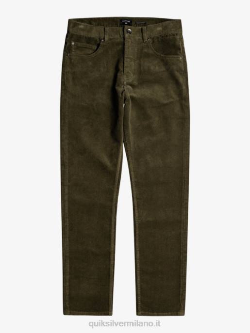 esso Quiksilver uomini pantaloni in velluto a costine con cordino kracker foglia d'uva HTZR1549