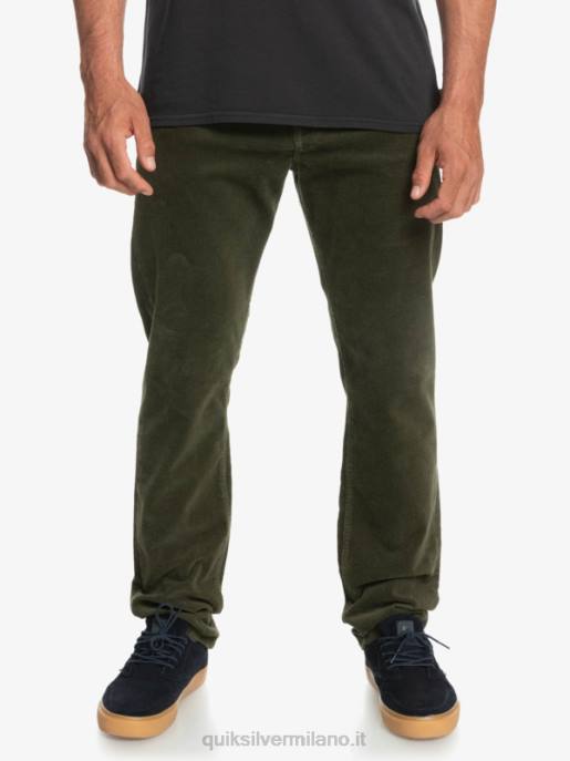 esso Quiksilver uomini pantaloni in velluto a costine con cordino kracker foglia d\'uva HTZR1549