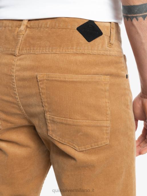 esso Quiksilver uomini pantaloni in velluto a costine con cordino kracker plage HTZR1550