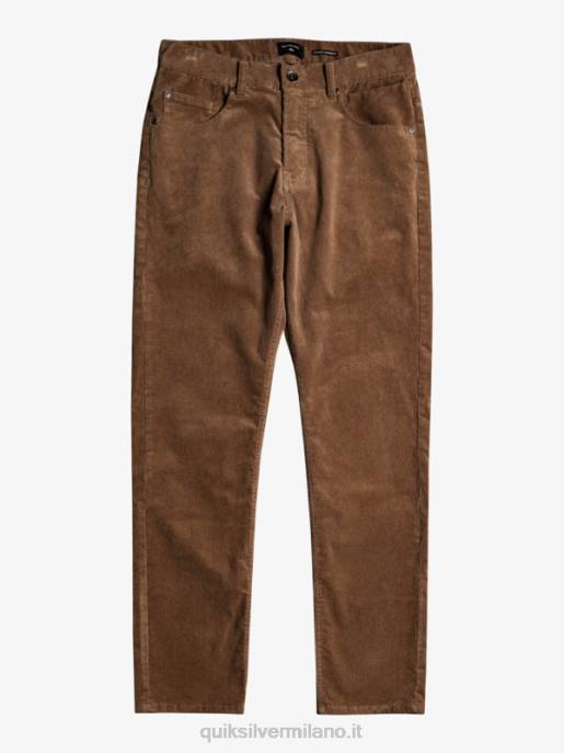 esso Quiksilver uomini pantaloni in velluto a costine con cordino kracker stracciatella HTZR1547