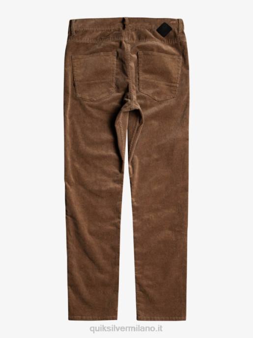 esso Quiksilver uomini pantaloni in velluto a costine con cordino kracker stracciatella HTZR1547