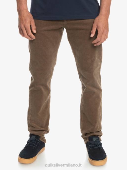 esso Quiksilver uomini pantaloni in velluto a costine con cordino kracker stracciatella HTZR1547