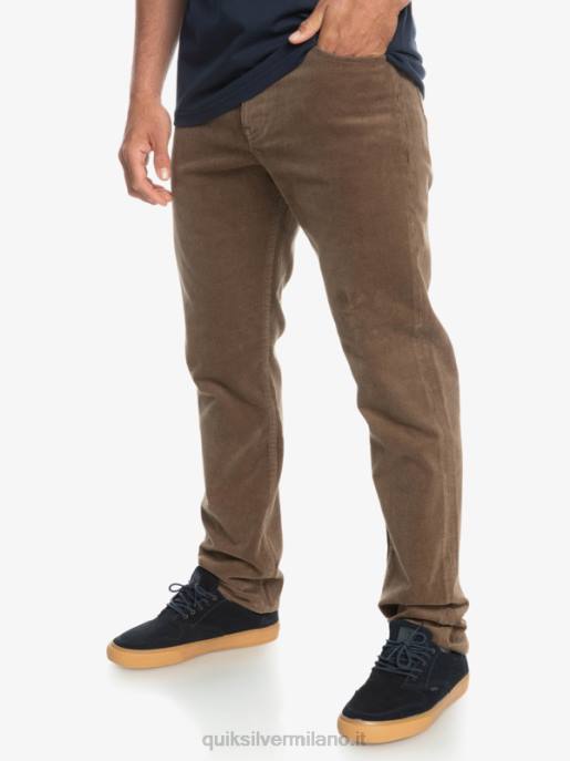 esso Quiksilver uomini pantaloni in velluto a costine con cordino kracker stracciatella HTZR1547