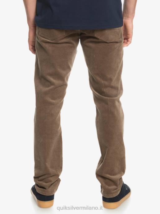 esso Quiksilver uomini pantaloni in velluto a costine con cordino kracker stracciatella HTZR1547