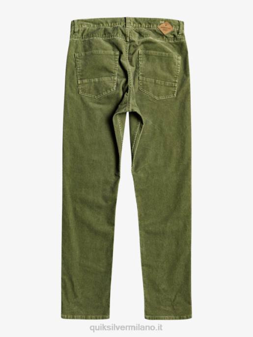 esso Quiksilver uomini pantaloni kracker in velluto a costine dritti Quadrifoglio HTZR1607