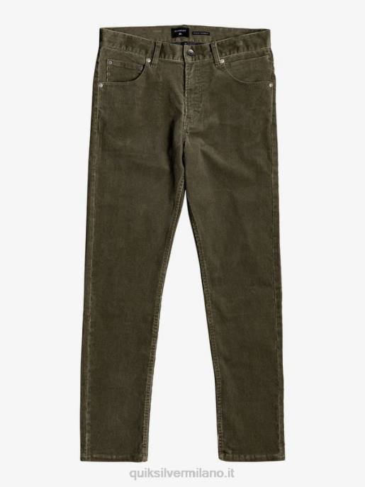 esso Quiksilver uomini pantaloni kracker in velluto a costine dritti calamata HTZR1606