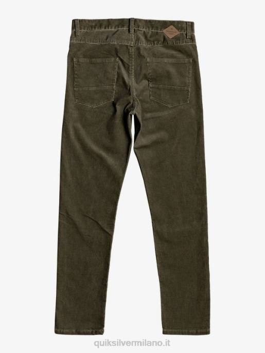 esso Quiksilver uomini pantaloni kracker in velluto a costine dritti calamata HTZR1606