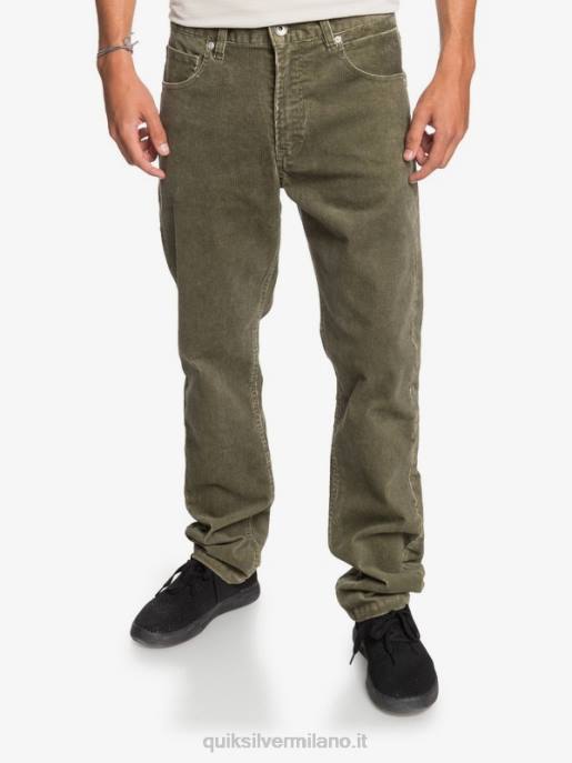 esso Quiksilver uomini pantaloni kracker in velluto a costine dritti calamata HTZR1606