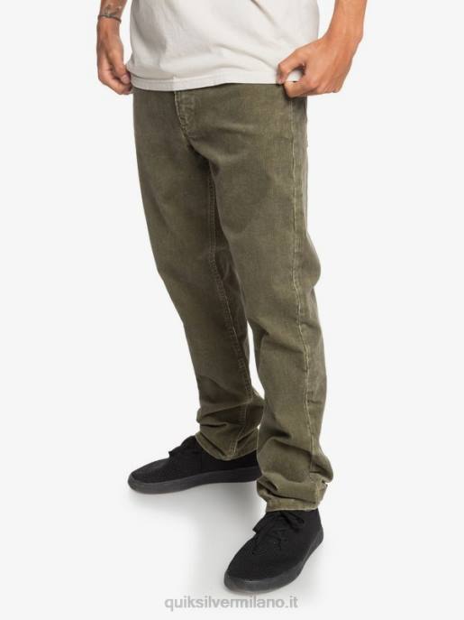 esso Quiksilver uomini pantaloni kracker in velluto a costine dritti calamata HTZR1606