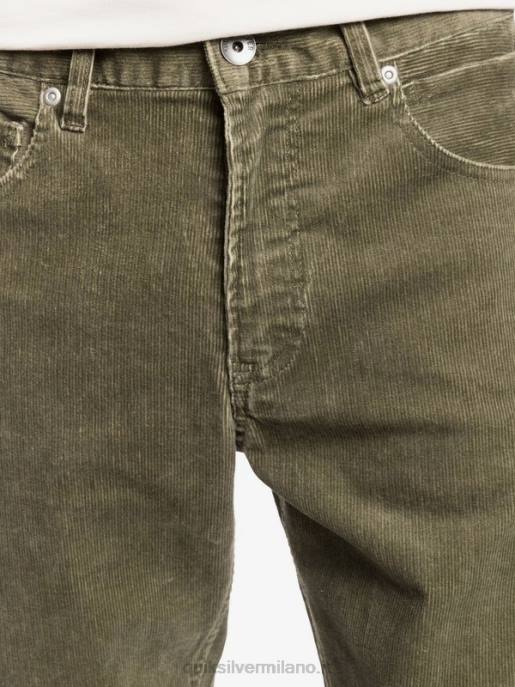 esso Quiksilver uomini pantaloni kracker in velluto a costine dritti calamata HTZR1606
