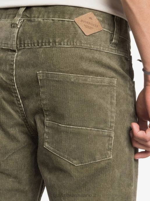 esso Quiksilver uomini pantaloni kracker in velluto a costine dritti calamata HTZR1606
