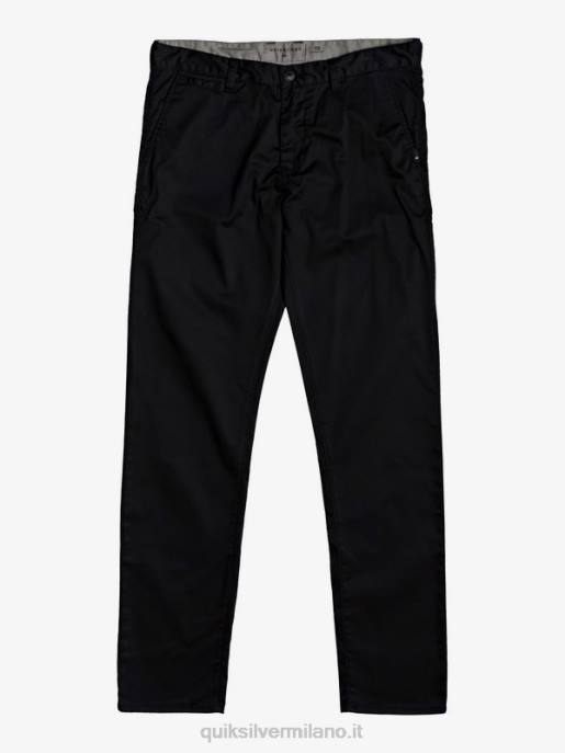 esso Quiksilver uomini pantaloni tasca chino unione di tutti i giorni nero HTZR1160