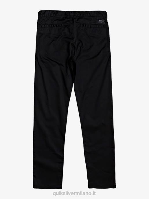 esso Quiksilver uomini pantaloni tasca chino unione di tutti i giorni nero HTZR1160