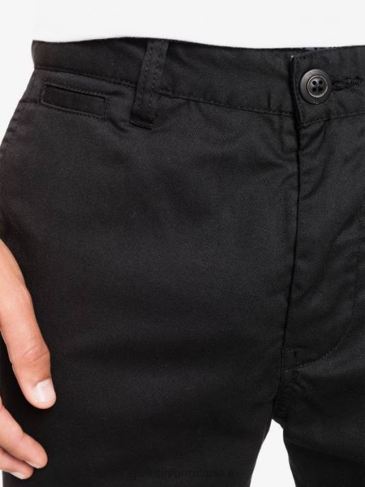 esso Quiksilver uomini pantaloni tasca chino unione di tutti i giorni nero HTZR1160