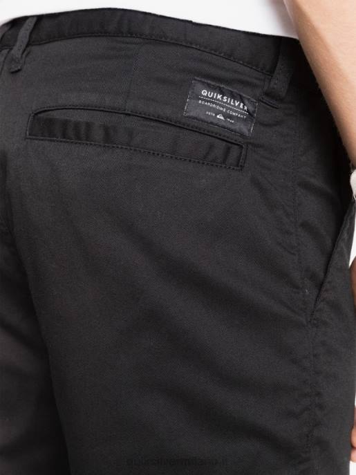 esso Quiksilver uomini pantaloni tasca chino unione di tutti i giorni nero HTZR1160