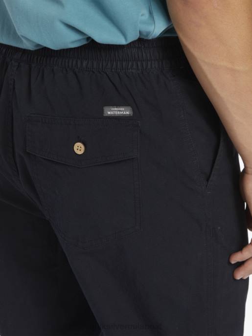 esso Quiksilver uomini waterman dopo i pantaloni da surf nero HTZR791