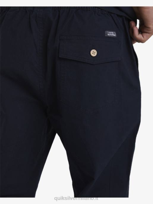 esso Quiksilver uomini waterman dopo i pantaloni da surf nero HTZR791
