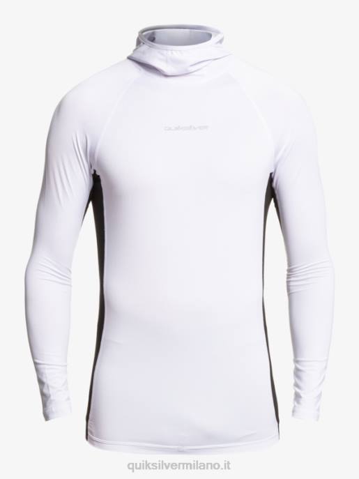 esso Quiksilver uomini Rashguard manica lunga Storm Tripper bianco HTZR1837