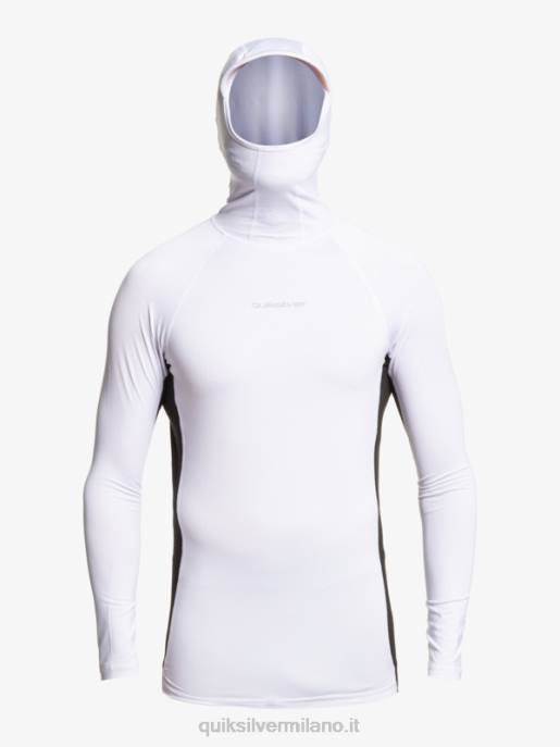 esso Quiksilver uomini Rashguard manica lunga Storm Tripper bianco HTZR1837