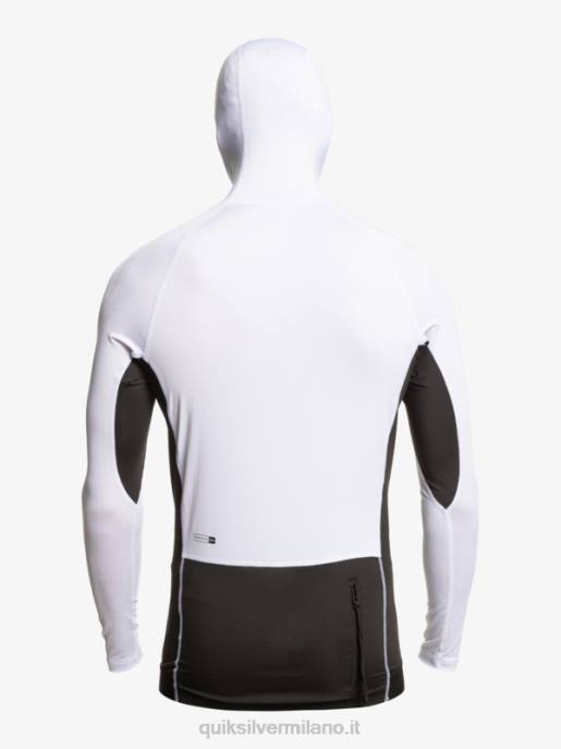 esso Quiksilver uomini Rashguard manica lunga Storm Tripper bianco HTZR1837