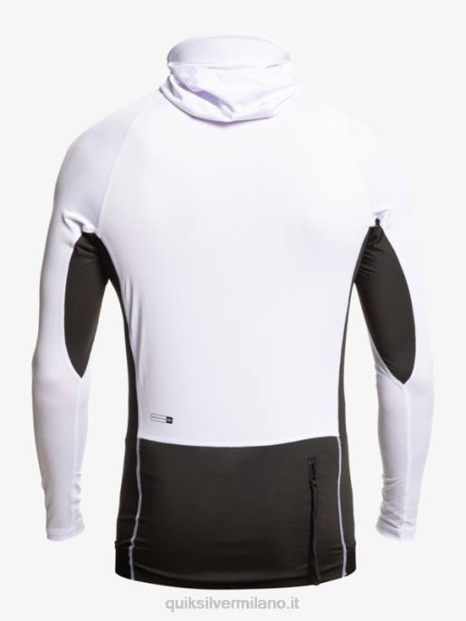esso Quiksilver uomini Rashguard manica lunga Storm Tripper bianco HTZR1837