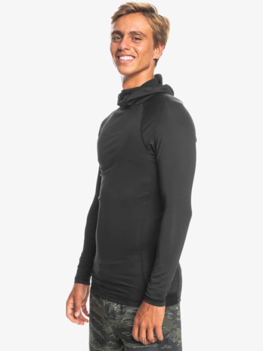 esso Quiksilver uomini Rashguard manica lunga Storm Tripper nero HTZR1836