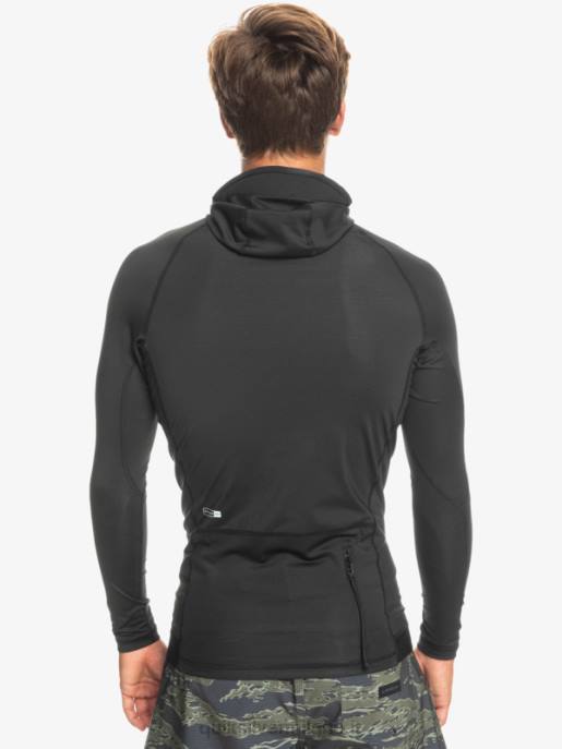 esso Quiksilver uomini Rashguard manica lunga Storm Tripper nero HTZR1836