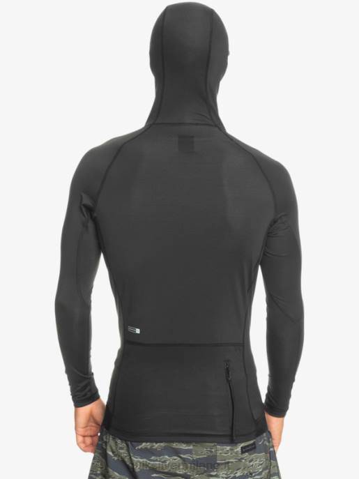 esso Quiksilver uomini Rashguard manica lunga Storm Tripper nero HTZR1836