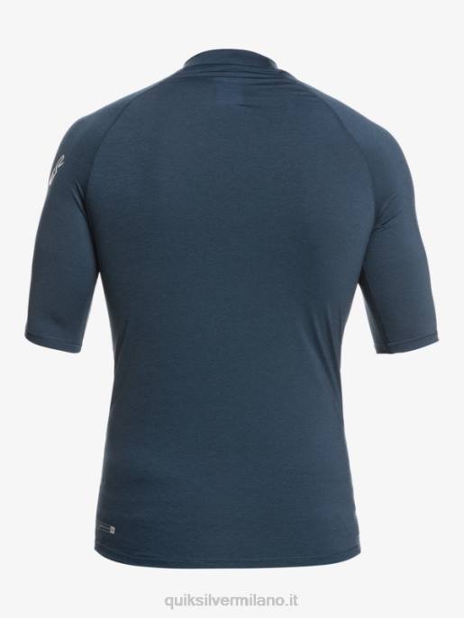 esso Quiksilver uomini Rashguard upf 50 manica corta per tutti i tempi giacca blu navy melange HTZR812