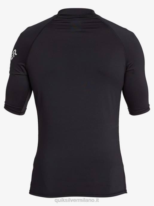 esso Quiksilver uomini Rashguard upf 50 manica corta per tutti i tempi nero HTZR1261