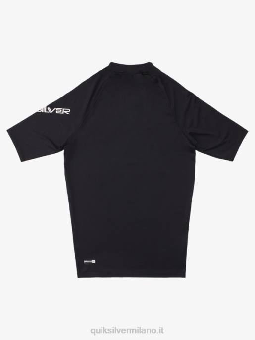 esso Quiksilver uomini Rashguard upf 50 manica corta per tutti i tempi nero HTZR1265