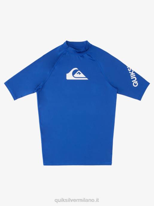esso Quiksilver uomini Rashguard upf 50 manica corta per tutti i tempi reale elettrico HTZR1264
