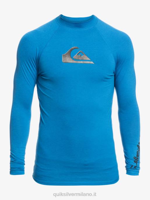 esso Quiksilver uomini Rashguard upf 50 manica lunga per tutti i tempi boccaglio blu erica HTZR822