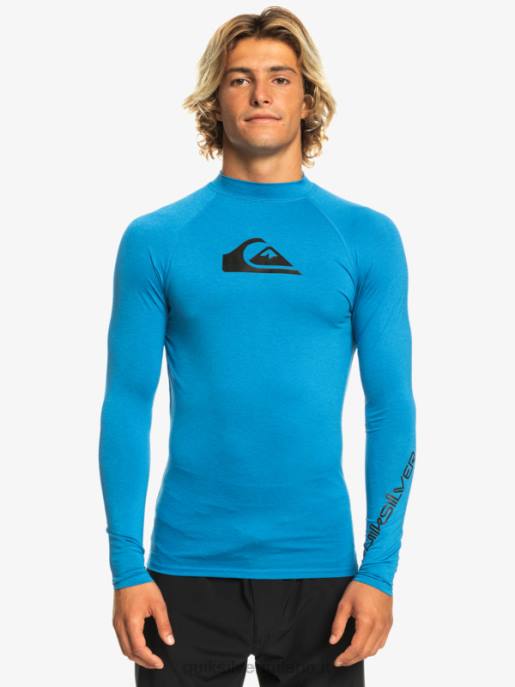 esso Quiksilver uomini Rashguard upf 50 manica lunga per tutti i tempi boccaglio blu erica HTZR822