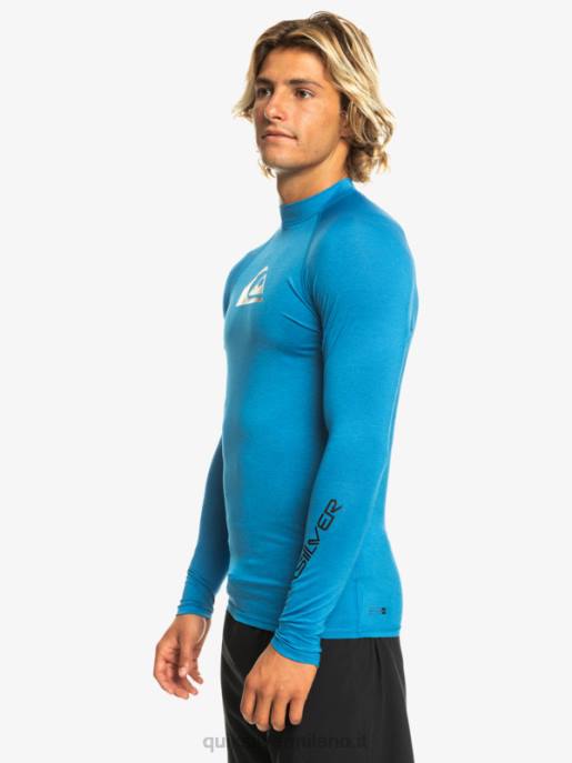 esso Quiksilver uomini Rashguard upf 50 manica lunga per tutti i tempi boccaglio blu erica HTZR822