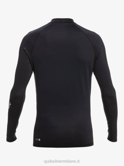 esso Quiksilver uomini Rashguard upf 50 manica lunga per tutti i tempi nero HTZR817