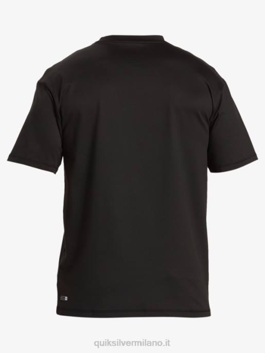 esso Quiksilver uomini T-shirt da surf omni session upf 50 manica corta nero HTZR543