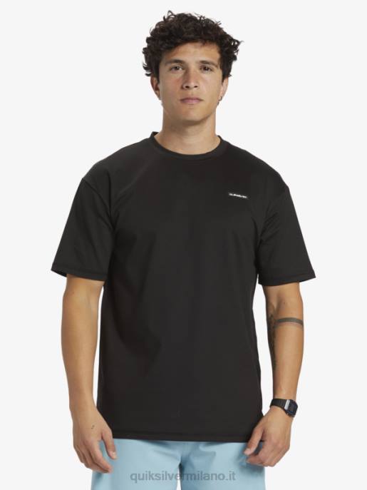 esso Quiksilver uomini T-shirt da surf omni session upf 50 manica corta nero HTZR543
