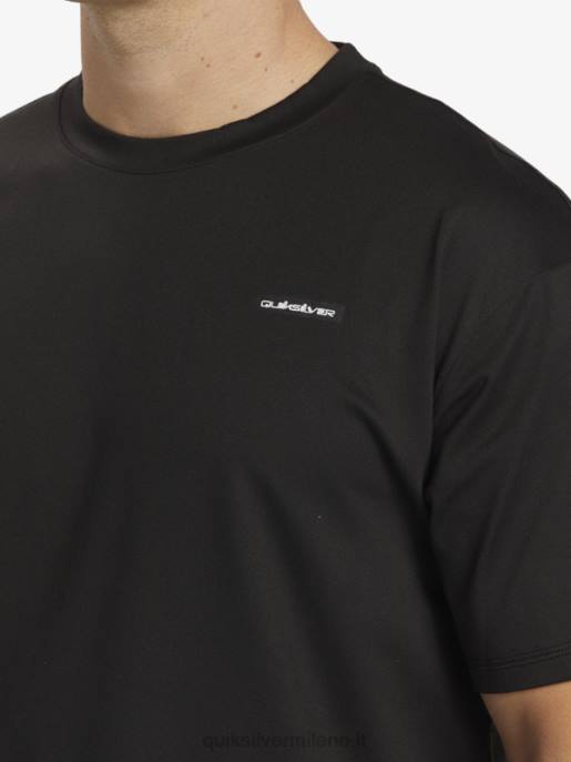 esso Quiksilver uomini T-shirt da surf omni session upf 50 manica corta nero HTZR543