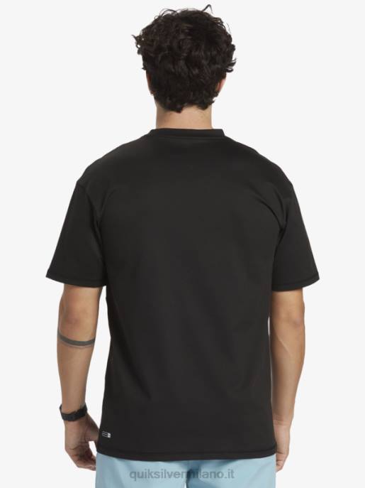 esso Quiksilver uomini T-shirt da surf omni session upf 50 manica corta nero HTZR543