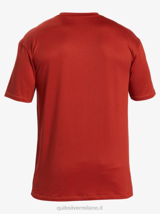 esso Quiksilver uomini T-shirt da surf omni session upf 50 manica corta ocra rossa HTZR539