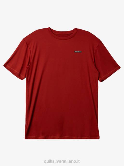esso Quiksilver uomini T-shirt da surf omni session upf 50 manica corta ocra rossa HTZR539