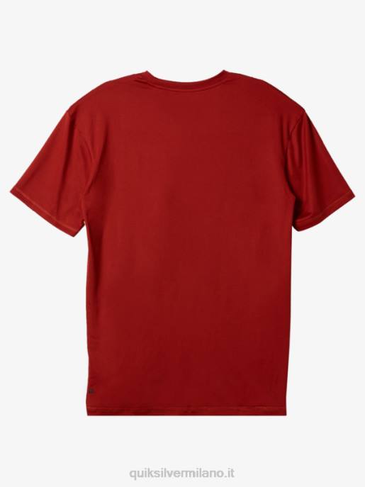 esso Quiksilver uomini T-shirt da surf omni session upf 50 manica corta ocra rossa HTZR539