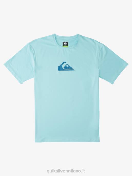 esso Quiksilver uomini T-shirt da surf upf 50 a manica corta tinta unita angelo blu HTZR889